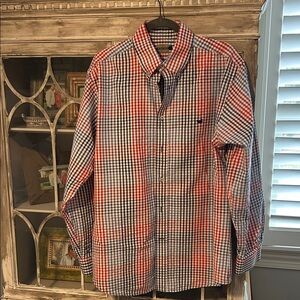 Southern Marsh Men's Plaid Button Down Shirt - Red and Blue